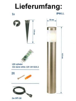 Gartenleuchte 'Albus' Von Garden-Lights (Art.Nr. 4024601) -Gartenpflanzen Lieferungen abatros 3 76129 2 1280x1280